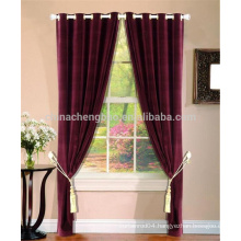 China supplier red velvet led stage curtain screen grommet curtain